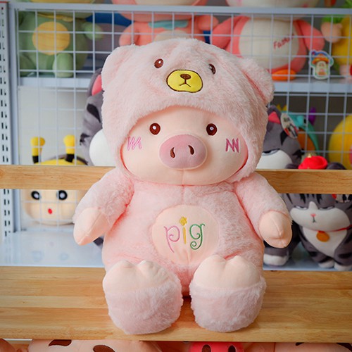 Gấu Bông Heo 𝐀̉𝐧𝐡 𝐭𝐡𝐚̣̂𝐭 𝐇𝐚̀𝐧𝐠 𝐋𝐨𝐚̣𝐢 𝟏 Áo Bông Siêu Xịn Siêu Cute 30 cm - 60 cm