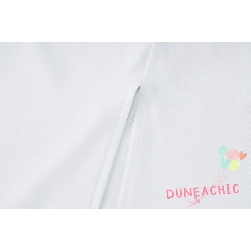 DUNEA Đầm hai dây xẻ tà màu tương phản thời trang dành cho nữ