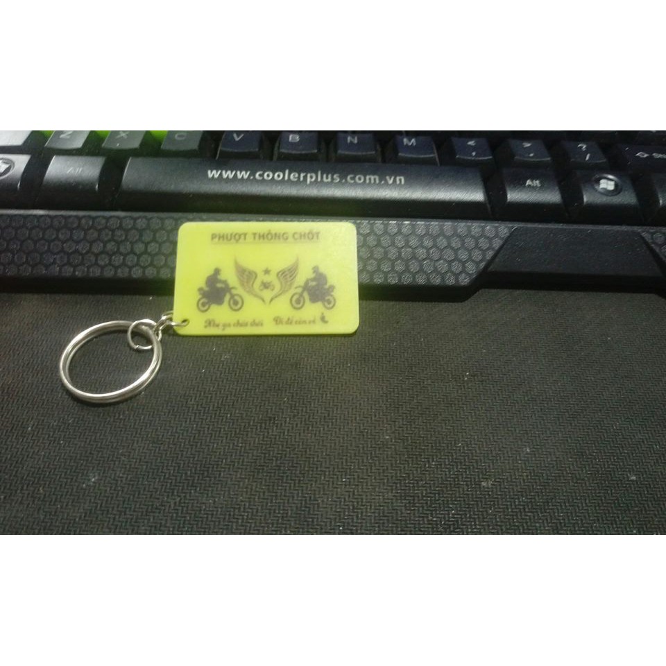 móc khóa mica , logo phượt