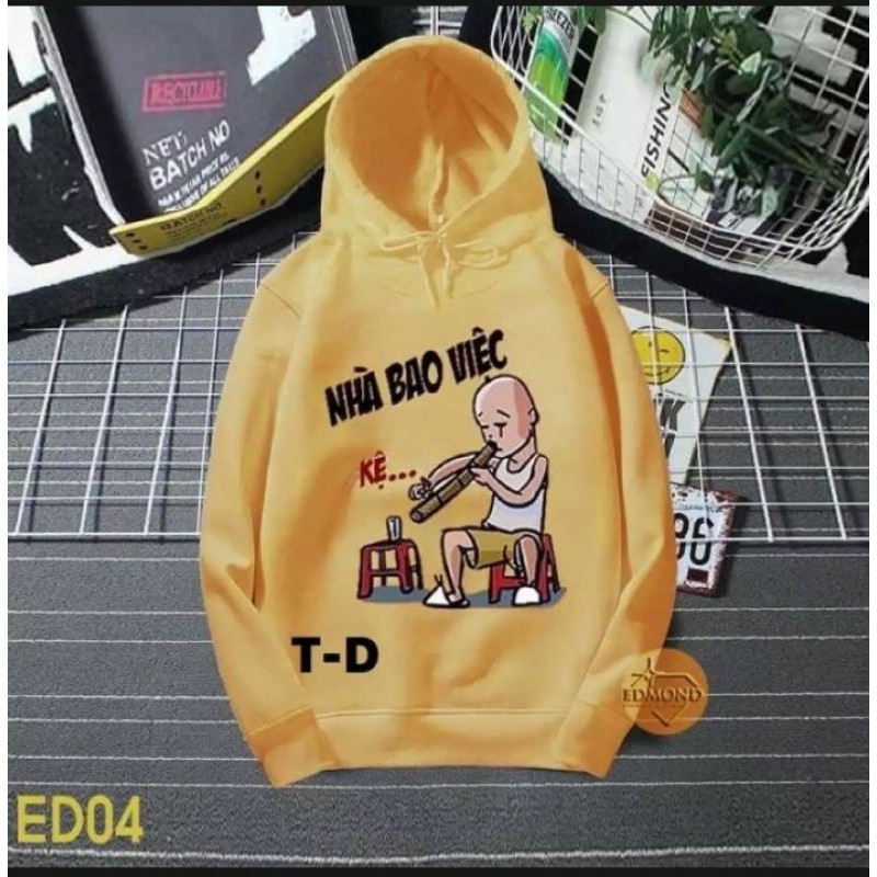 Áo hoodie nỉ bông nhà bao việc siêu hot