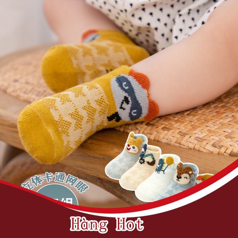 Set 5 Đôi Vớ Cotton Chống Trượt Dễ Thương Cho Bé