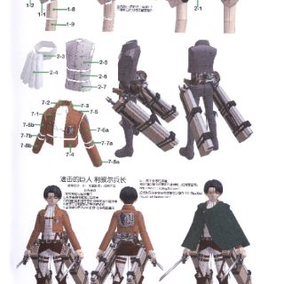 Mô hình giấy anime [Attack on Titan] Levi Ackerman