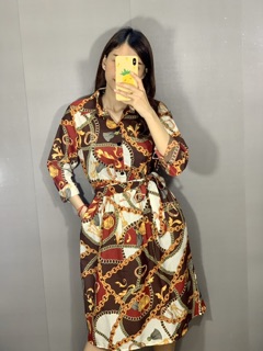 Đầm sơmi lưng thun