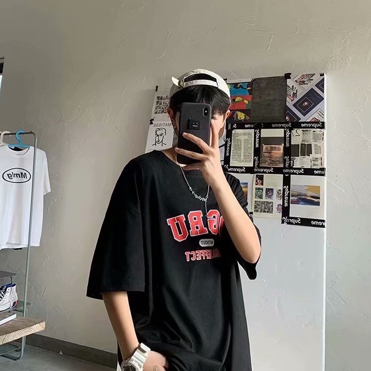 Áo Thun Nam Tay Ngắn In Chữ Phong Cách Hip Hop Size S-5Xl