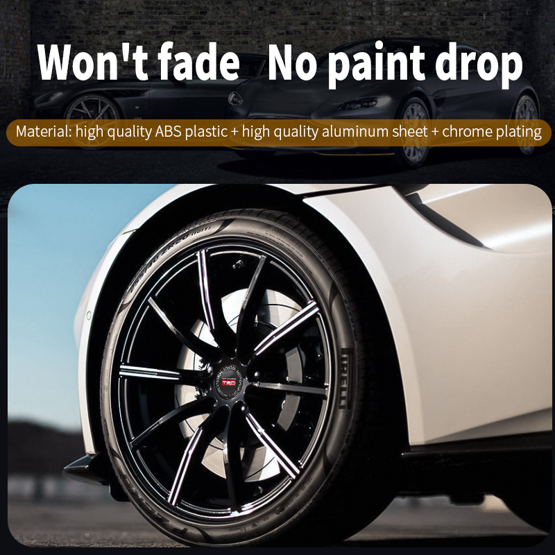 Bộ 4 Miếng Dán 56mm Trang Trí Trục Bánh Xe Hơi Toyota RAV4 Yaris Corolla C-HR Vios Camry