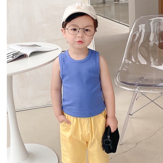 Áo ba lỗ bé trai bé gái chất cotton trơn VANOSA basic hàng chính hãng từ 8-22kg