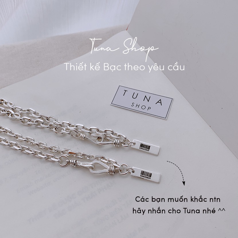 [HÀNG THIẾT KẾ]  Vòng tay đôi Bạc làm theo yêu cầu _𝐀̉𝐧𝐡 + 𝐯𝐢𝐝𝐞𝐨 𝐭𝐡𝐚̣̂𝐭_ TUNA SHOP Trang sức Bạc