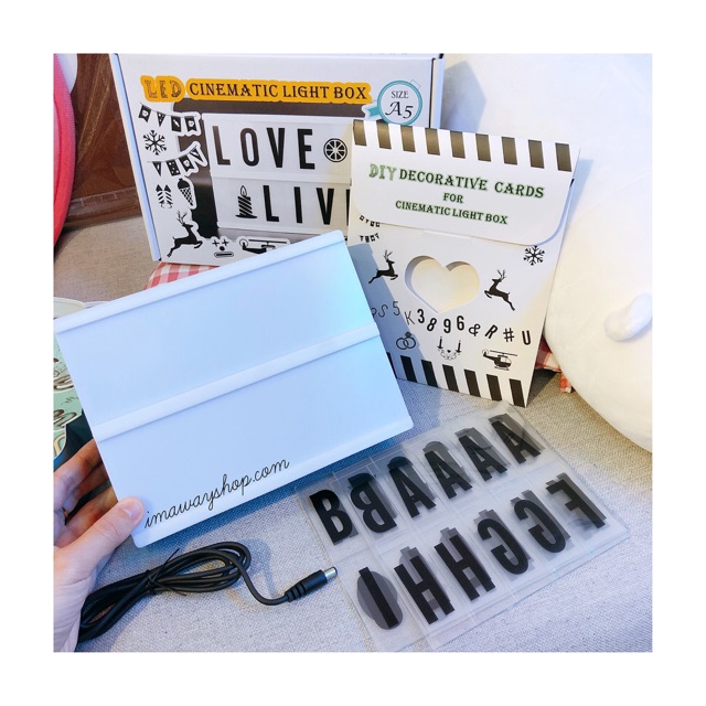 <IMAWAYSHOP> Hộp Đèn Chữ A5 ❤️