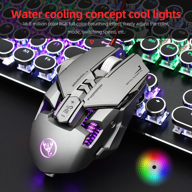 Chuột Quang Gaming 7 Nút Có Dây &amp; Đèn Led Rgb