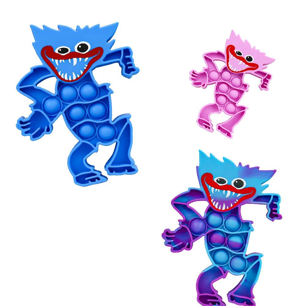 Đồ chơi nhấn bong bóng phong cách Huggy Wuggy tùy chọn màu sắc độc đáo vui nhộn làm bằng silicon