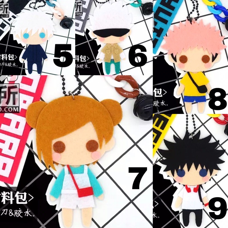 Kit làm móc khoá bông vải dạ - Jujutsu kaisen