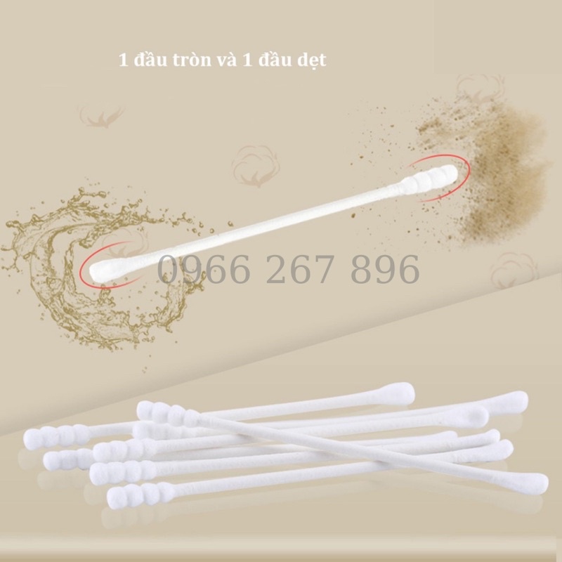 [400 que bông tự nhiên ] MISUTA Bông Tăm cho bé sơ sinh