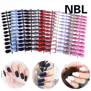 Bộ 24 Móng Tay Giả Nhọn Nhọn Nhiều Màu Sắc Xinh Xắn