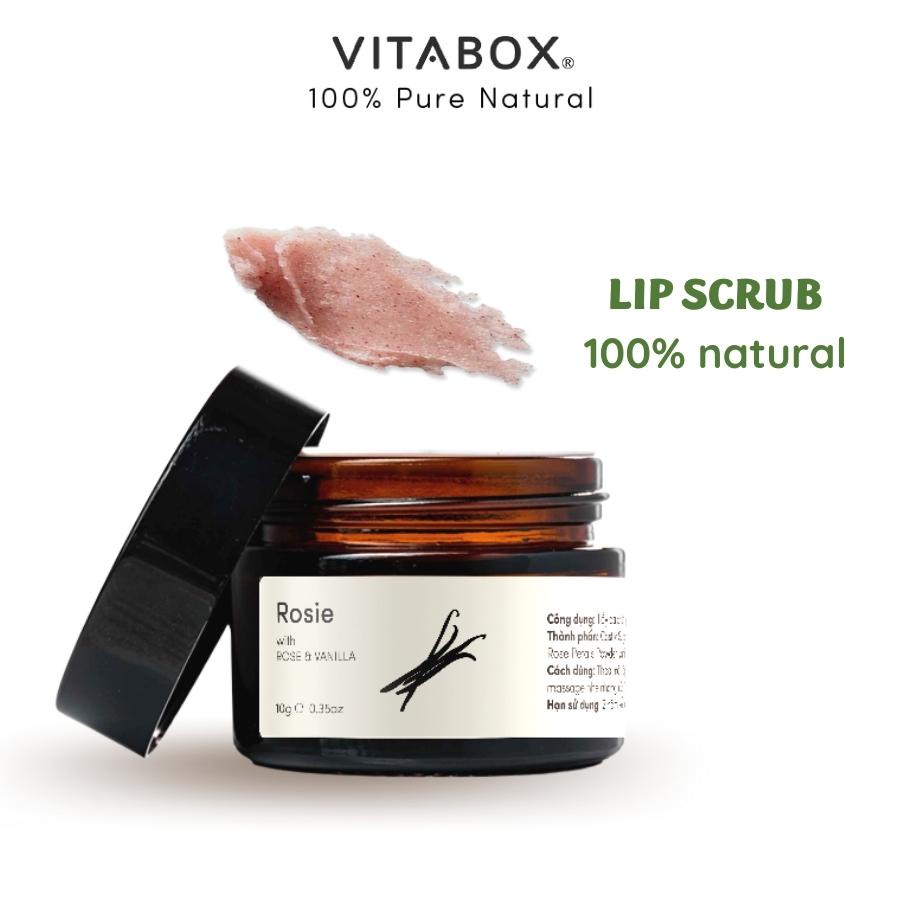 Tẩy da chết môi thiên nhiên VITABOX Lip Scrub - giảm thâm, dưỡng môi mềm mịn hồng hào, thúc đẩy sản sinh tế bào mới