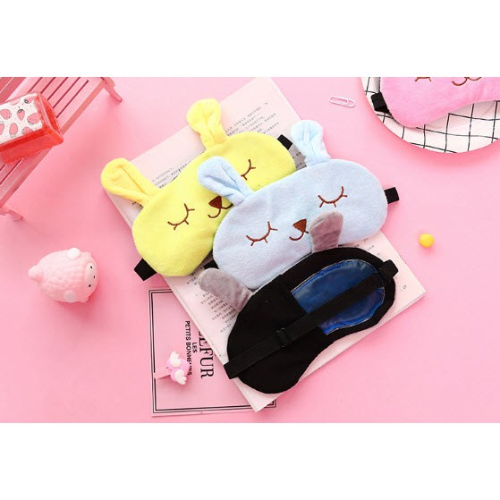 Bịt mắt ngủ hình thú chó mèo heo gấu BMN3 che mắt nước cute