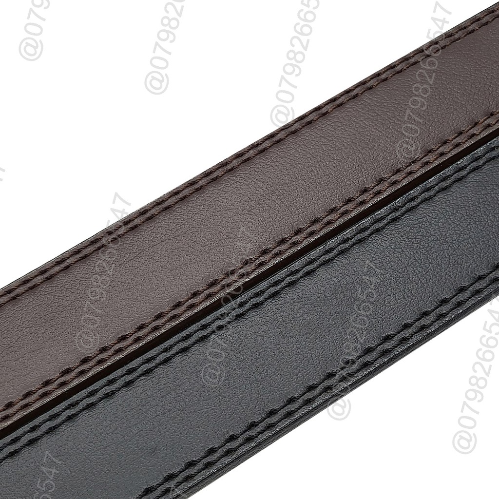 Dây lưng nam cao cấp giả da DHM-083 | Đầu khoá kim đồng kiểu vuông | Bảo hành 12 tháng