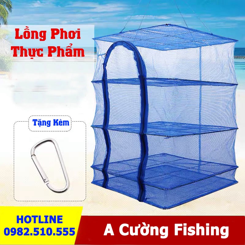 [Tặng Kèm Móc] Lồng Phơi Đa Năng, để phơi cá khô có thể xếp gọn A CƯỜNG