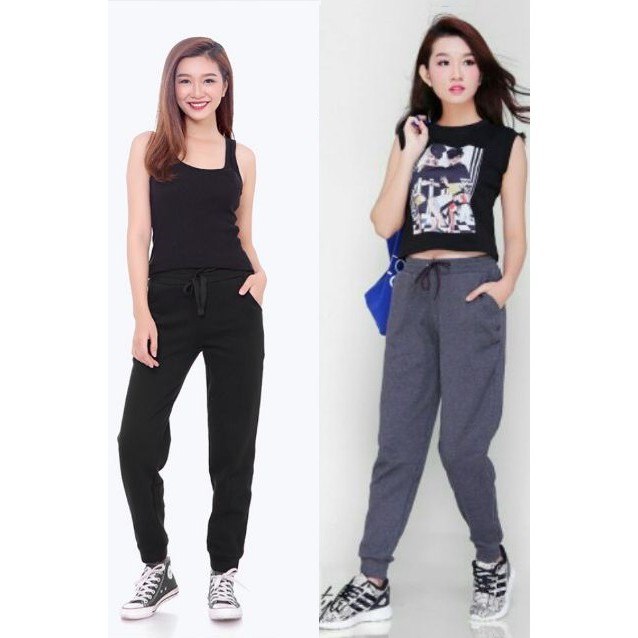 Quần Jogger nữ Chất Len Tăm Dày Đẹp, Có Bigsize 86Kg, Màu Đen | BigBuy360 - bigbuy360.vn