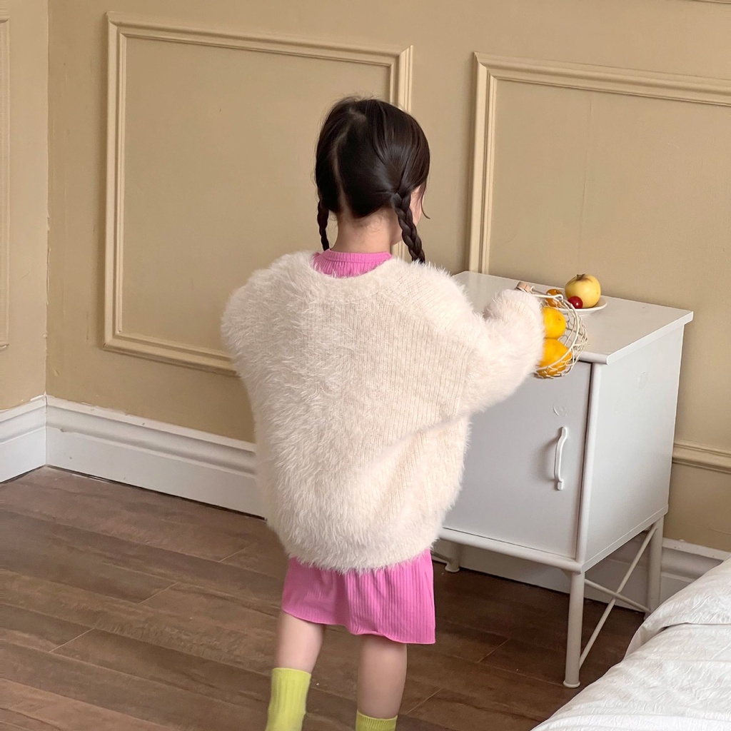 Áo Khoác Cardigan Len Dệt Kim Dày Mềm Mại Dáng Dài Phong Cách Hàn Quốc Thời Trang Thu Đông 2023