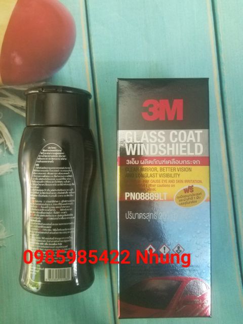 Có sẵn Dụng dịch chống bám nước trên kính xe 3M Thái Lan 08889LT Tặng kèm 1 khăn lau 3M, Nano kính xe hơi SONQUANGPHU422