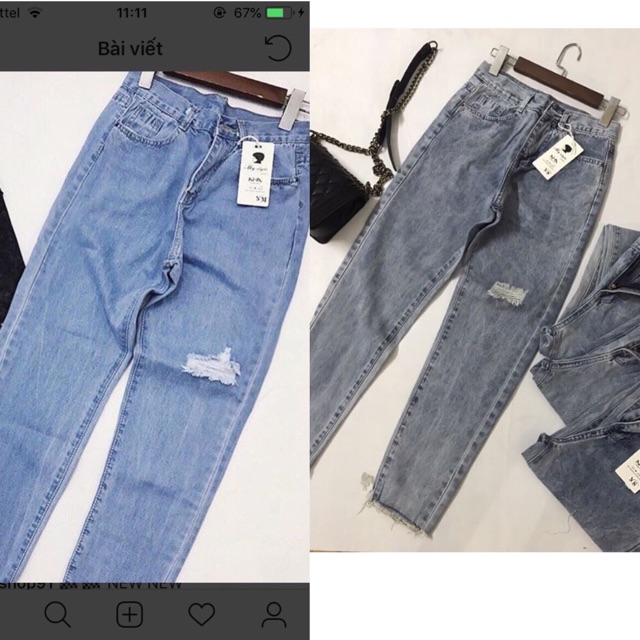 Combo baggy rách gối