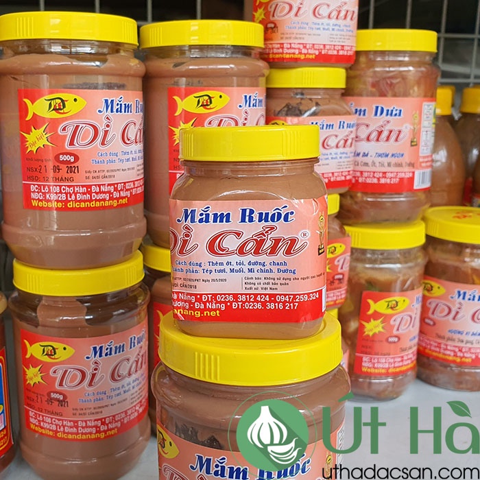 Mắm Ruốc Dì Cẩn Đặc Sản Nổi Tiếng Đà Nẵng Hủ 200gr Thơm Ngon Hảo Hạng - Út Hà Đặc Sản