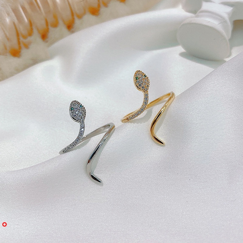 Nhẫn hở đính đá zircon cỡ lớn thời trang sang trọng cho nữ