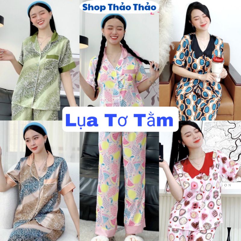 Đồ Bộ Pijama Lụa Tơ Mềm Mượt Mẫu Mới Hàng Có Size Phom Chuẩn ĐẹpGiảm 10K Đơn 200K