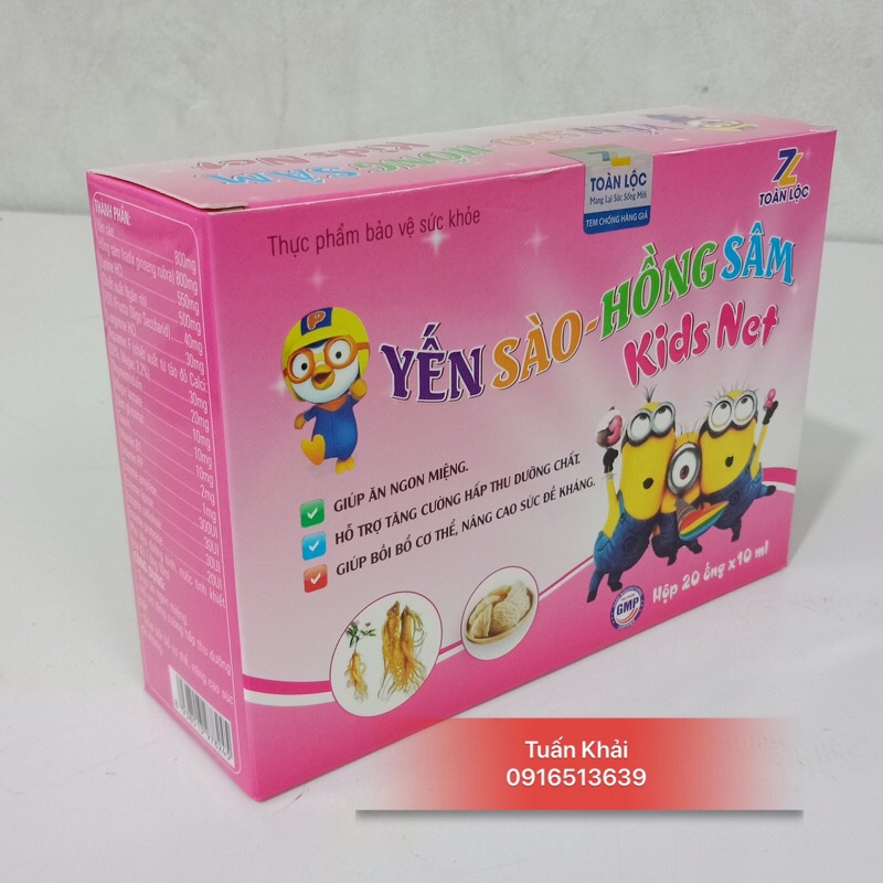 [Kèm Quà Tặng] Siro tăng cân cho bé -Yến sào - hồng sâm Kids net - giúp ăn ngon miệng, tăng cường hấp thu dưỡng chất