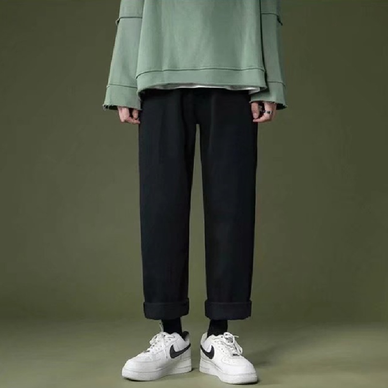 Quần jeans Ống Rộng Lưng Thun Thoải Mái Phong Cách Hip Hop Đường Phố Hàn Quốc Size S-5XL Dành Cho Nam