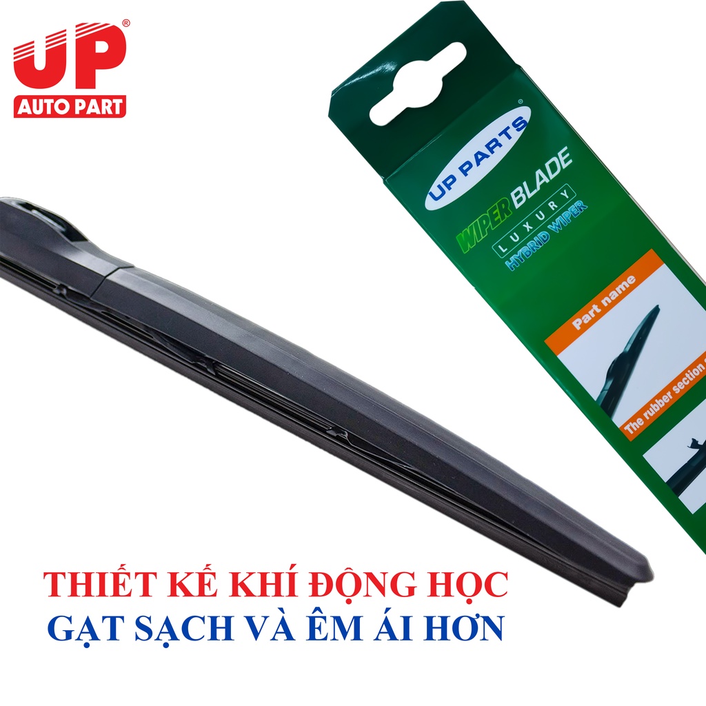 Gạt mưa ba khúc UP PART Hybrid Luxury dùng cho xe cần gạt tay móc chữ U