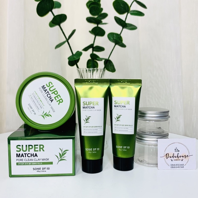 Mặt Nạ Đất Sét Trà Xanh Some By Mi Super Matcha Pore Clean Clay Mask 100g