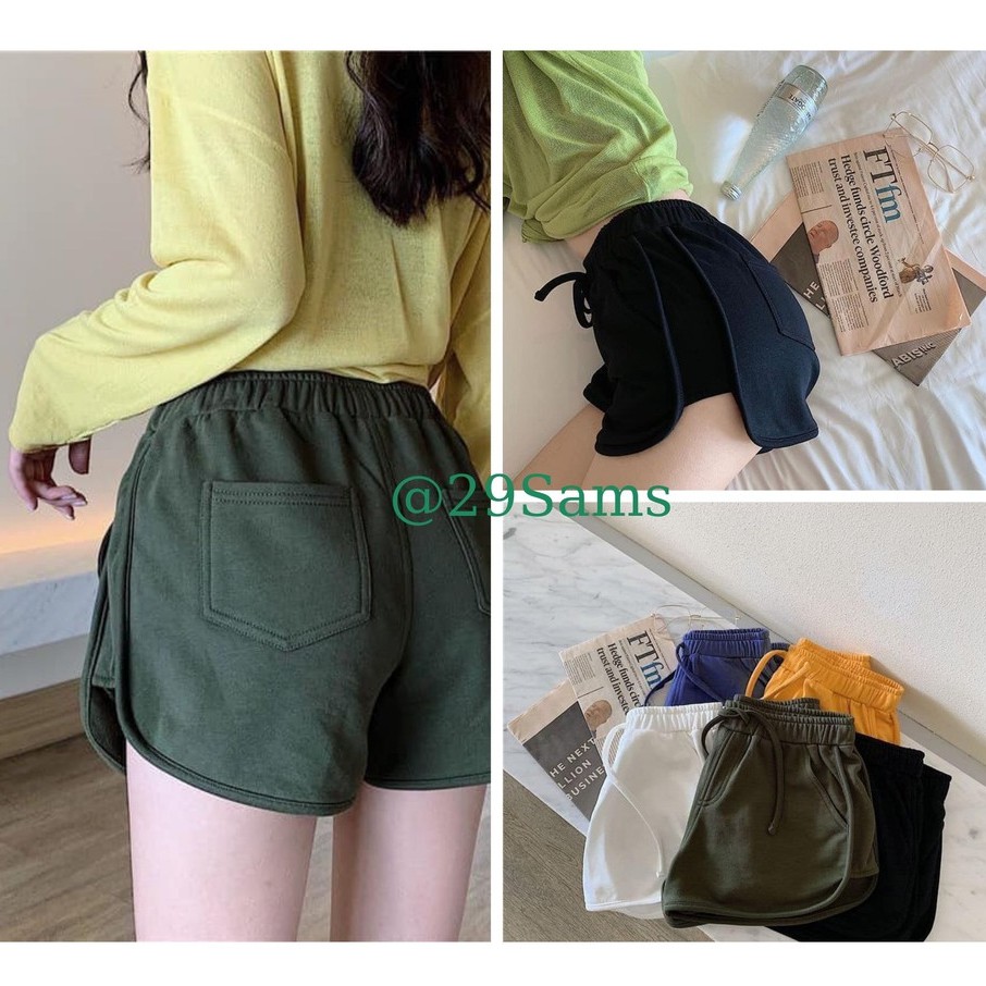 Quần Short Viền Crane 5 Màu Nữ [FREESHIP] Shorts đùi phối vạt thun da cá, sooc ngủ ống rộng mặc ở nhà Ulzzang 🌸 29Sams^^