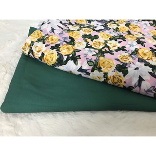 Vải áo dài lụa hoa nhí (1 áo, 1 quần)