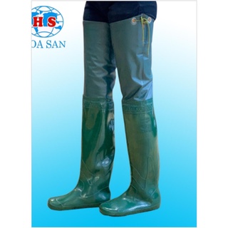 Ủng lội nước Hoa San 1 lớp dài đến đùi size 35-42, ủng cấy dài Hoa San 1 lớp size 35-42