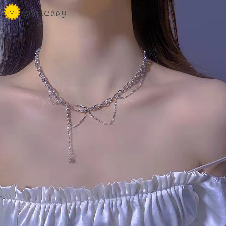 Vòng cổ hợp kim đính đá thời trang thanh lịch cho nữ