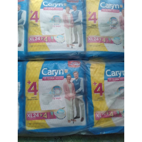 Tã quần người già Caryn Xl24 + 4 miếng mẫu mới