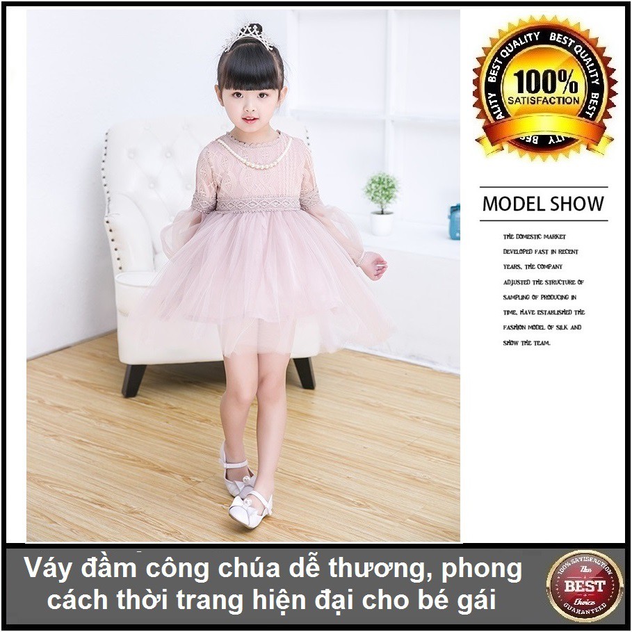 Váy đầm công chúa dễ thương cho bé gái từ 1 đến 5 tuổi, phong cách châu âu