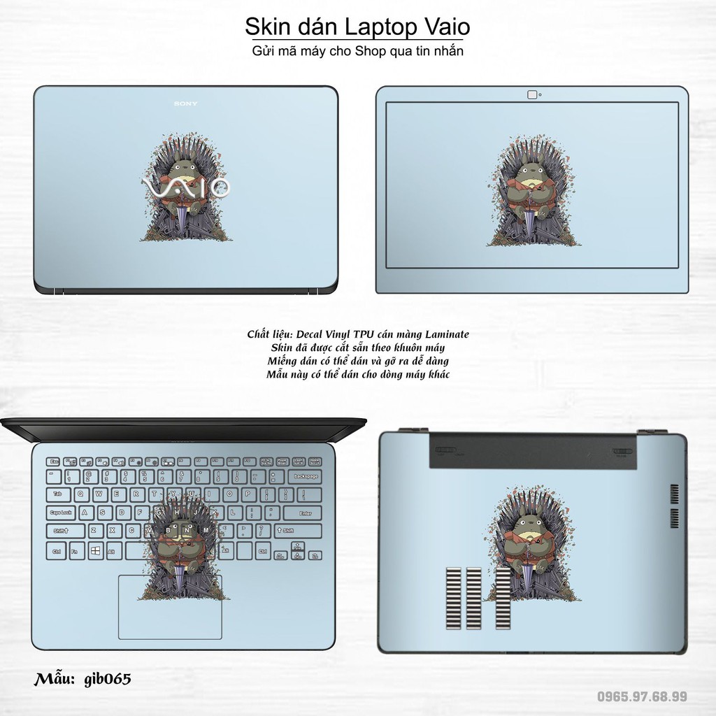 Skin dán Laptop Sony Vaio in hình Ghibli _nhiều mẫu 10 (inbox mã máy cho Shop)