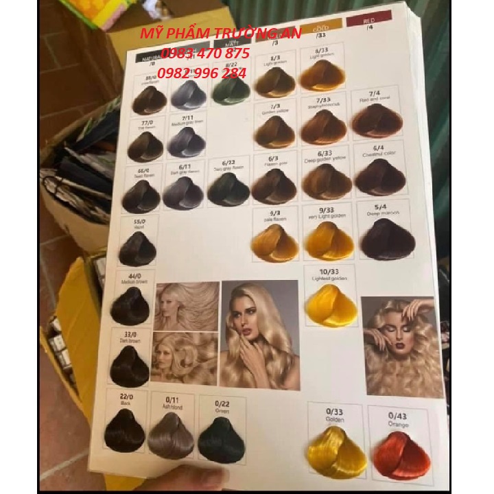 Màu Nhuộm Tóc Nataki Collagen 100ml Cho salon