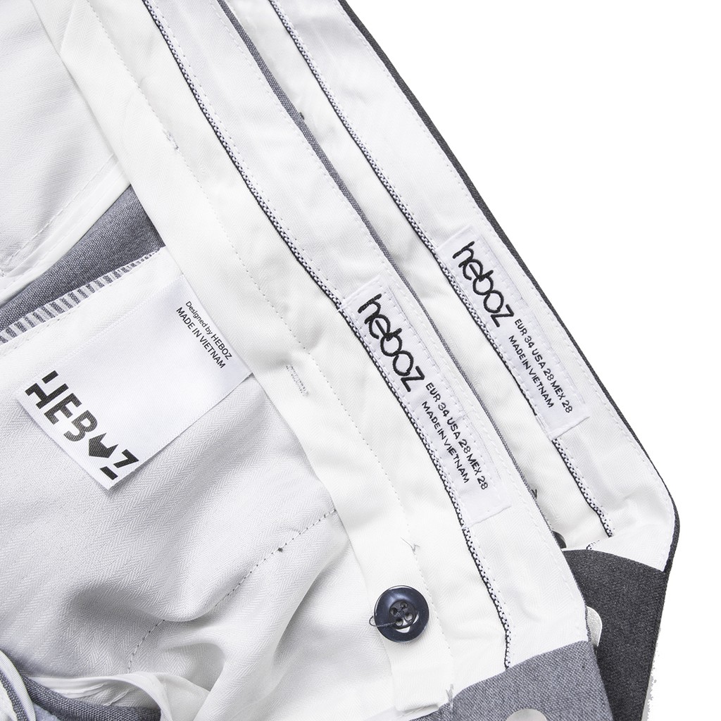 Quần tây nam Heboz màu xám chất vải co giãn nhẹ và mát 00000674 | BigBuy360 - bigbuy360.vn