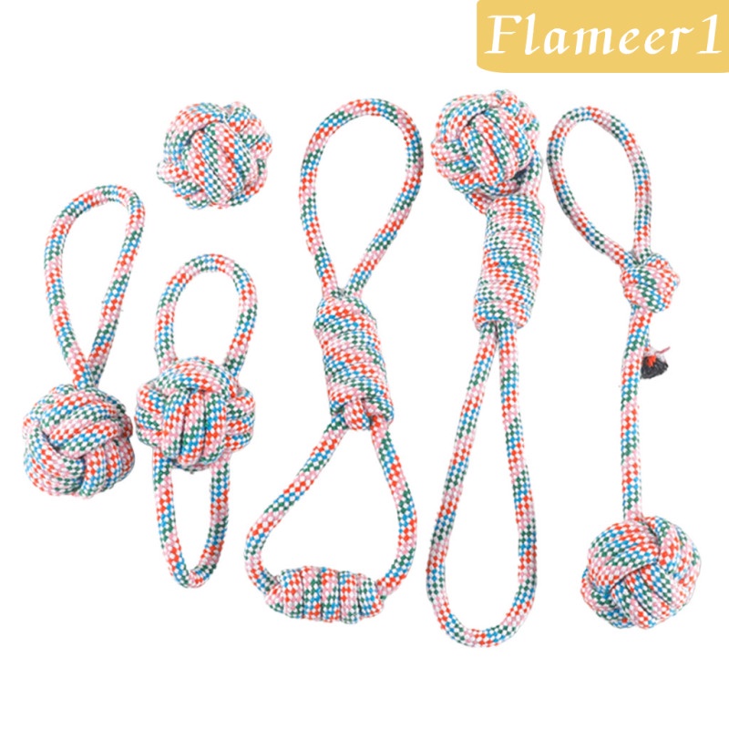 Cotton Rope Knot Toy Chew Molar Bite Pet Supplies for Training Outdoor