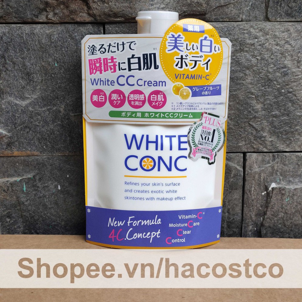 [Bb115]  Sữa dưỡng thể trắng da White Conc Body White CC Cream Nhật Bản 200g 64