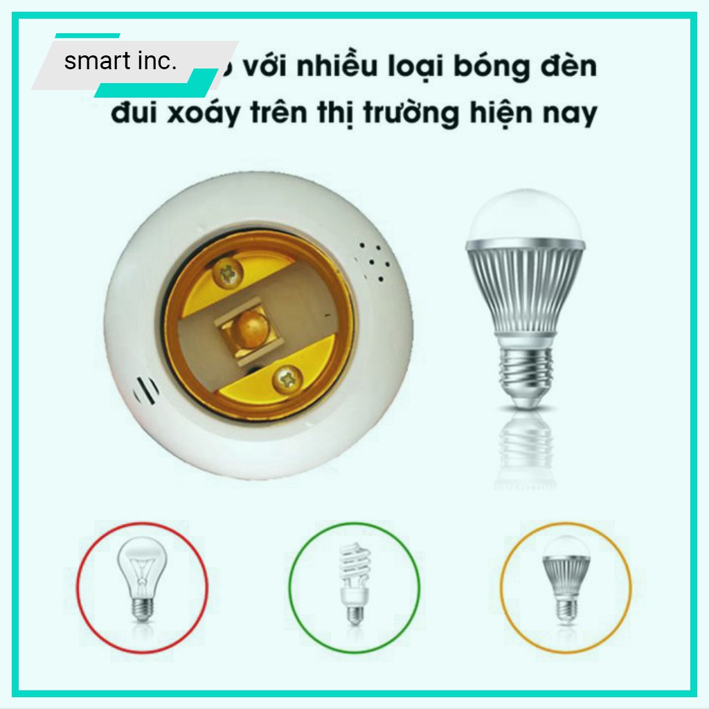 Đuôi Đèn Chuôi Đèn Cảm Biến Âm Thanh E27 Cảnh Báo Tự Động Sáng Chuyển Động Treo Ngoài Trời