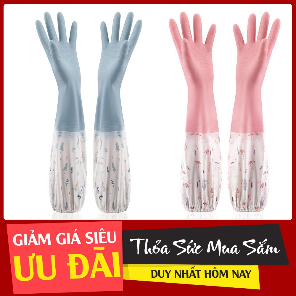 -𝐒𝐀𝐋𝐄- Găng tay rửa bát chén lót nỉ siêu ấm Hàng cao cấp-( GĂNG TAY LÓT NỈ)