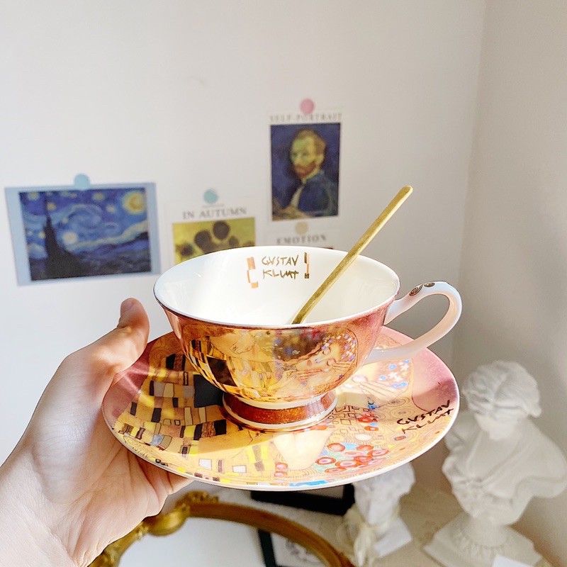 (Tự chụp / Có sẵn)Set tách trà Van Gogh kèm muỗng(9 mẫu)
