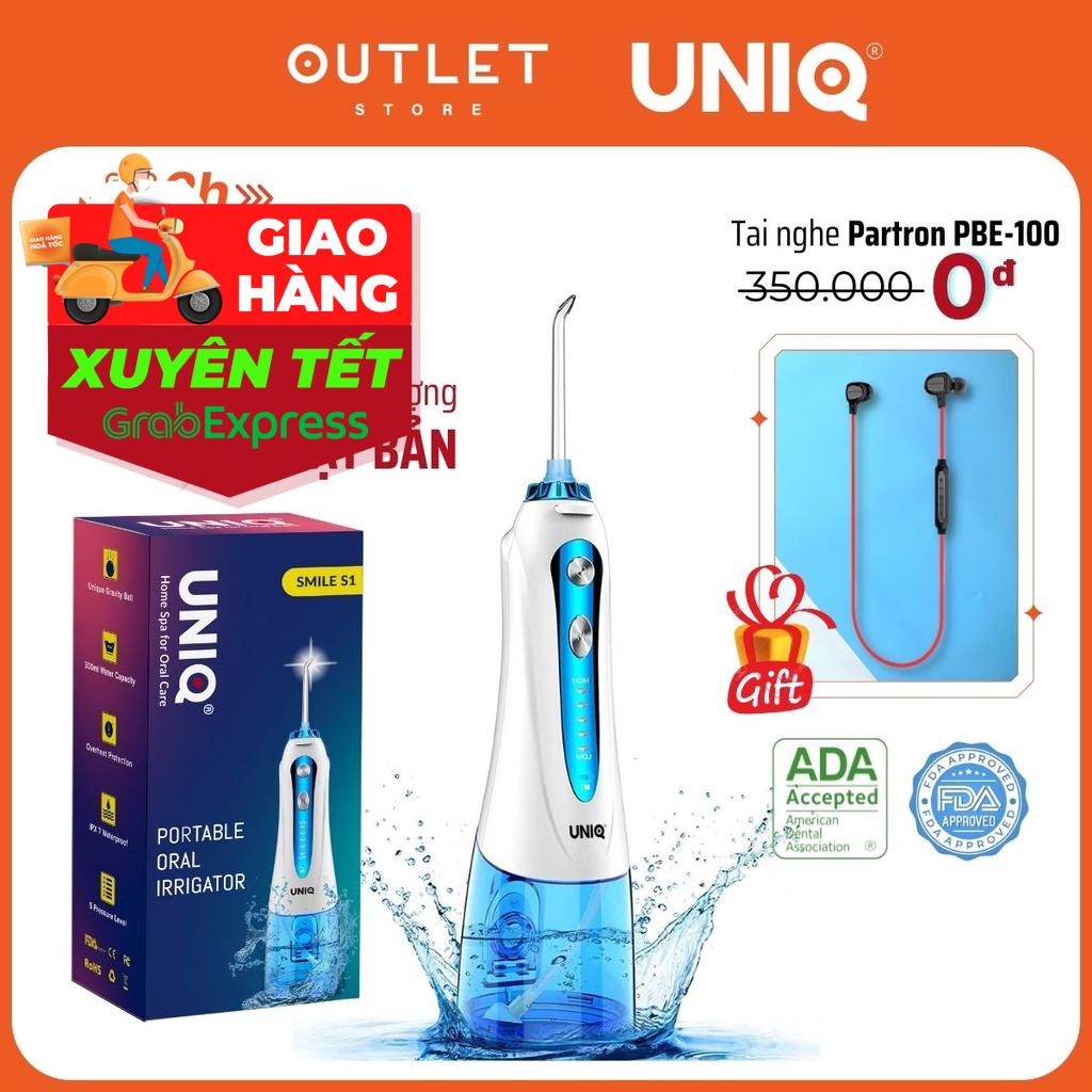 Tăm nước cầm tay UNIQ Smile S1 waterpik động cơ Nhật Bản siêu bền máy vệ