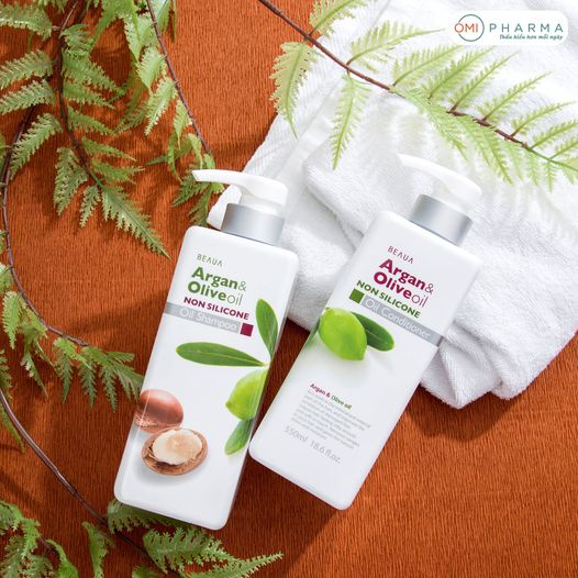 Bộ Dầu Gội, Xả Beaua Chiết Xuất Dầu Olive & Argan Nhật Bản 550ml