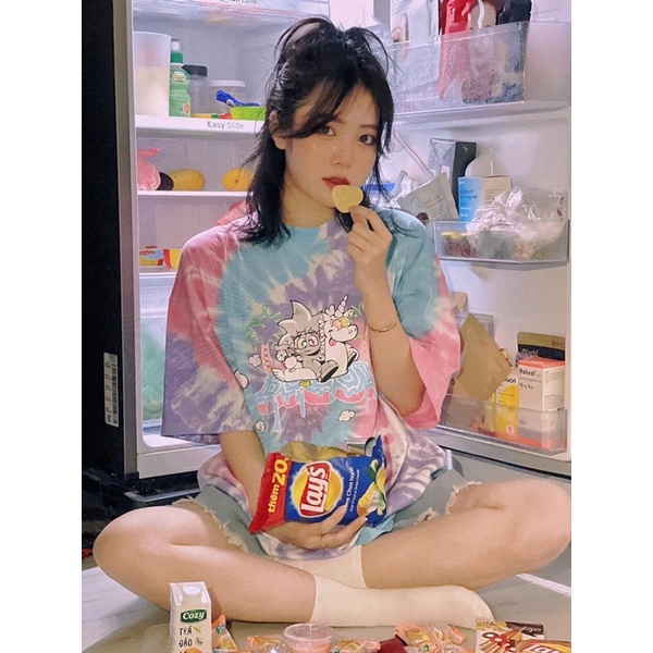 Áo BOBUI TIE DYE nhiều màu real 100%