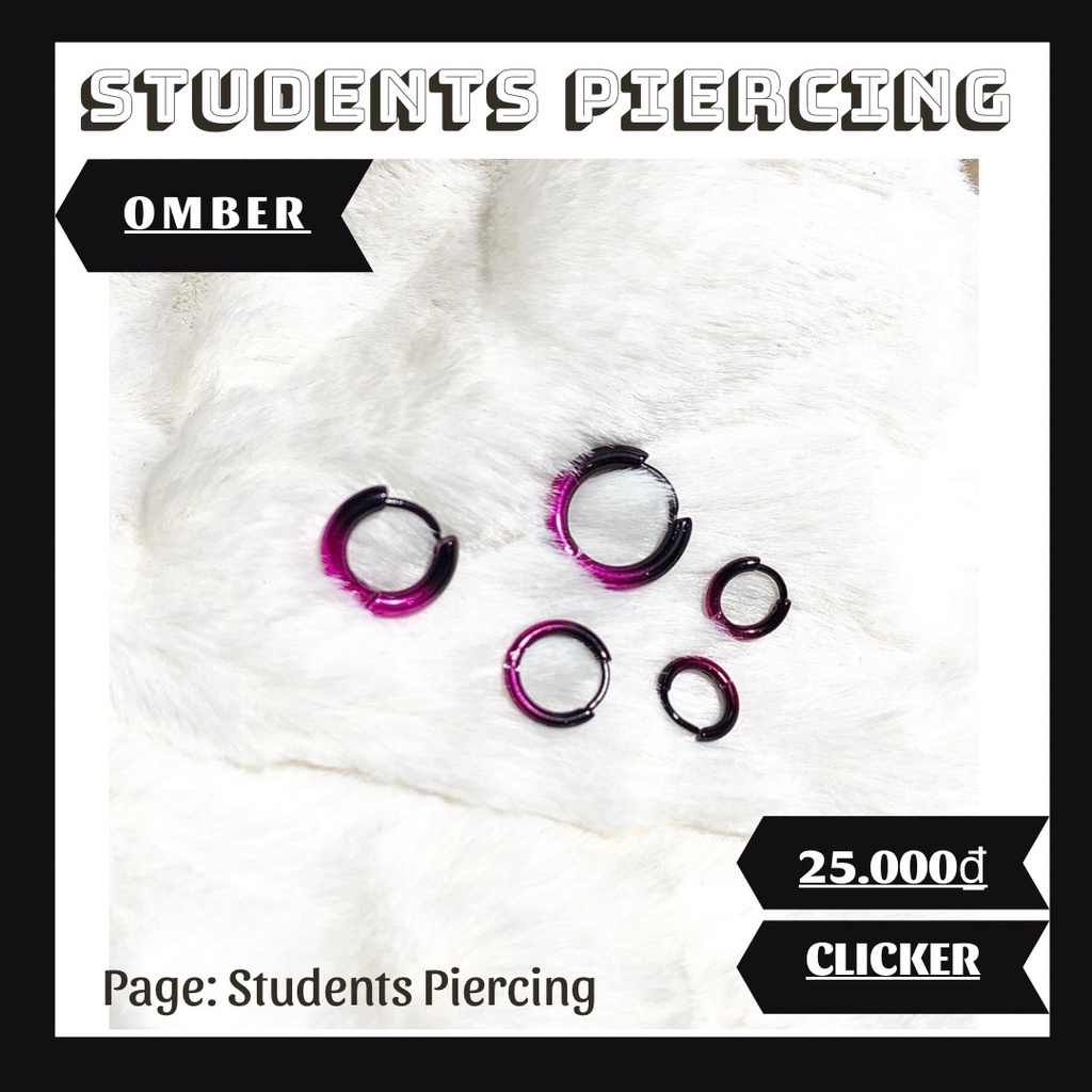 [Rẻ Vô Địch] Khuyên Tai Vòng Omber - Khuyên Tai Vòng Cá Tính